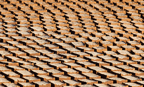 马达加斯加的泥砖厂房屋工厂农村工艺品建筑学工艺烘干建筑房子砖块图片