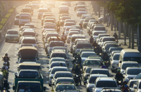 Bangkok公路交通阻塞模糊亮度速度车道太阳城市场景运动街道小时环境图片