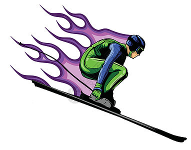 滑雪者跳跃的剪影 矢量图 运动理念训练活动行动男人身体运动员下坡夫妻锦标赛季节图片