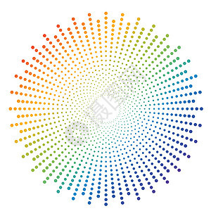 抽象七彩彩虹点图案背景-它制作图案矢量图片