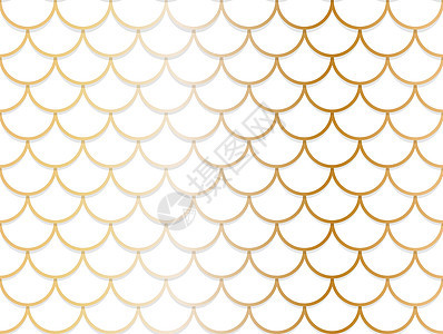 重叠的金色和白色圆圈背景的无缝图案图片