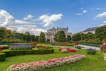 奥地利维也纳Volksgarten背景图片