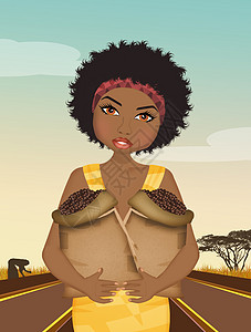 咖啡领域非洲妇女人数高清图片