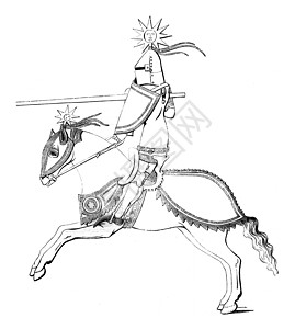骑士慢跑 古代雕刻背景图片