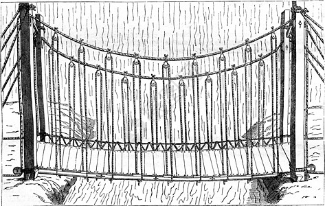 悬吊桥绳 旧的雕刻图片