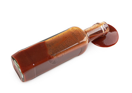 孤立的红酱产品白色红色胡椒玻璃调味品食物味道瓶子辣椒图片