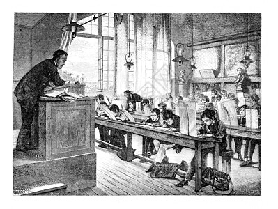 1874年沙龙;油漆 - 科钦学校的总结课程 A图片