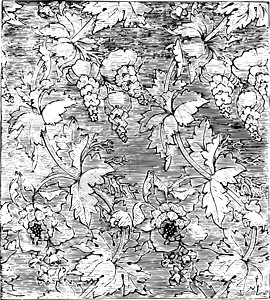 表盖采用锦缎花纹设计复古 en黑色绘画艺术花朵插图白色树叶雕刻图片