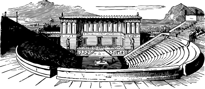 塞加斯塔剧院是最早的希腊音乐剧家之一图片