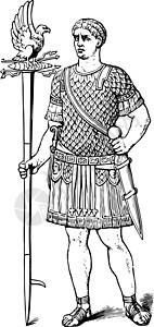 罗马士兵的古代雕刻背景图片