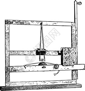 摩尔斯第一电报仪器古董插图图片