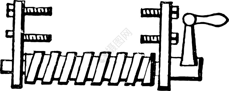 变换Astragals 古董插图图片