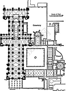达勒姆大教堂的计划是英国哥特式建筑师的一个例子图片