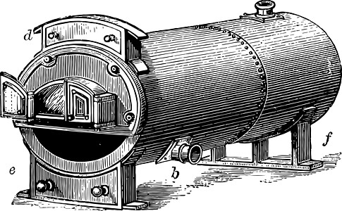 改进的康尼或特伦塔姆锅炉古典插图图片