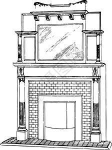 小表面壁炉架雕刻复古雕刻图片
