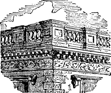 Balustrade 屋顶古代雕刻图片