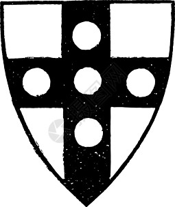 带圆角的盾牌是带 ro 的纹章盾牌的一个例子图片