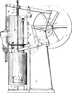 热气泵引擎 旧式插图图片