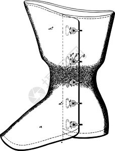 五按钮绑腿复古雕刻图片