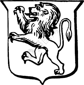 拉姆潘特先驱报有盾牌 配着饲养狮子的古典龙舌兰图片