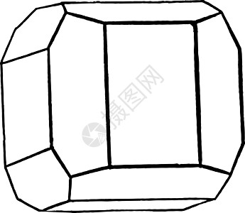 非对称脱节的立方体 旧式插图图片