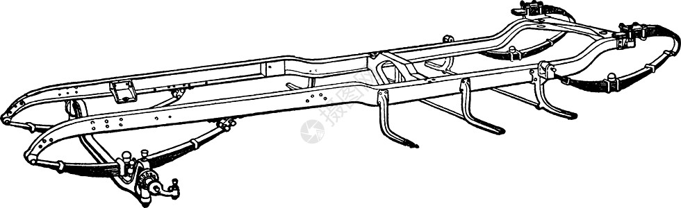 建立汽车第15步是Axle前列 古老插图i图片