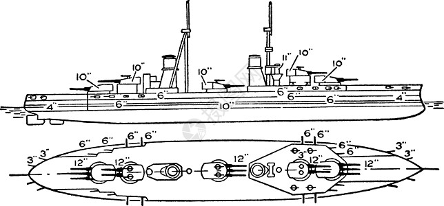 Caio Duilio战舰意大利海军 古典说明图片
