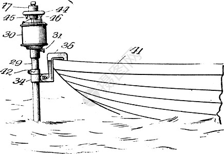 船轮和Propeller 老式插图图片