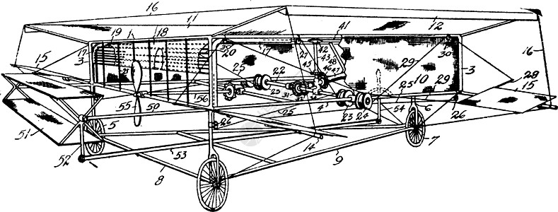 早期飞机 古老的插图图片