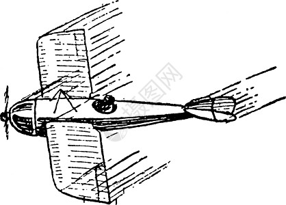 飞机侧滑飞行复古插图图片