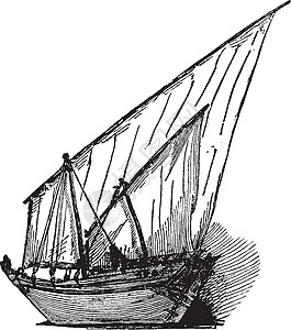 单桅帆船复古图图片
