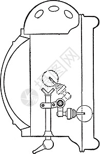 反省器 古董插图图片