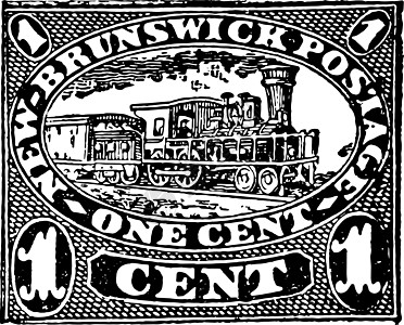 1860年旧图示 新布伦威克一美分邮票 1860年图片