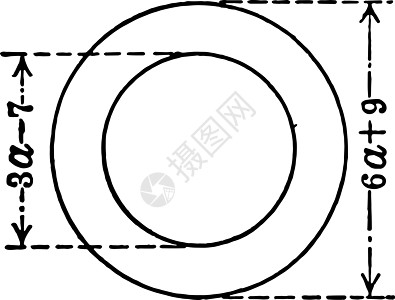 3a-7和6a+9长年病理环环形圆环 直径为3a-7和6a+9图片