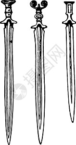 青铜时代的旧剑插图图片
