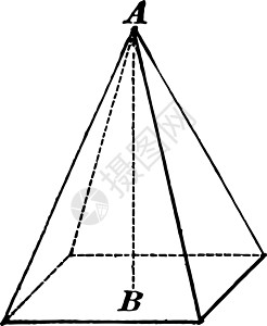 金字塔复古插画插图倾斜艺术雕刻绘画顶点边缘白色黑色图片