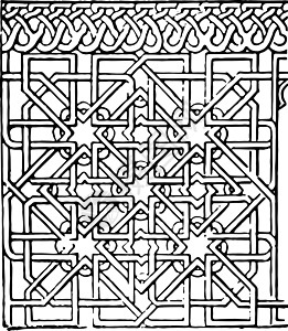 穆德贾尔小组古董插图绘画黑色白色网状艺术雕刻图片