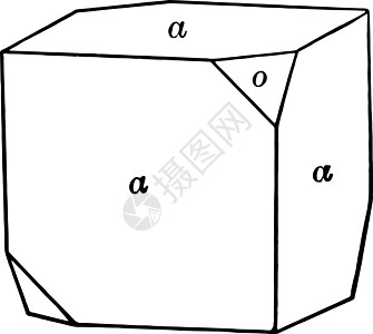 立方体和四面形古董插图图片