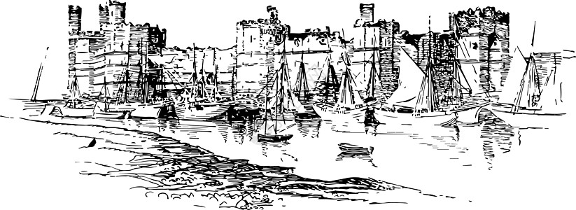卡尔纳尔冯城堡古董插图图片