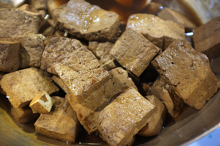 深色豆腐 泰国菜食蔬菜大酱食品旅行菜单盘子午餐传统烹饪豆腐图片