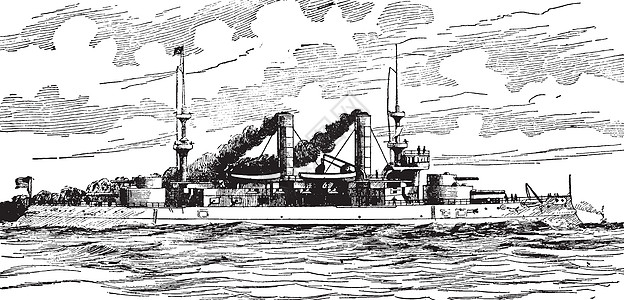 古典插图艺术水陆白色雕刻黑色海军绘画图片
