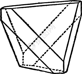 Tetrahedron和Cube陈年插图的结合图片