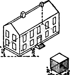 使用光学透视古典插图进行建筑工程图片