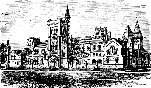多伦多大学古年插图图片
