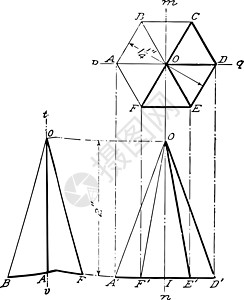 六边形棱柱古代插图预测艺术黑色项目固体雕刻白色绘画棱镜背景图片