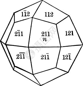 古代插图绘画四面体几何学艺术四角形雕刻白色梯形黑色背景图片