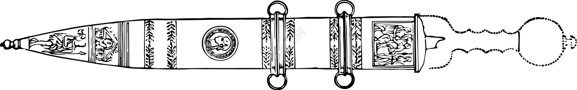 罗曼剑古典插图图片