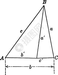 三角形 Abc 和 Abc 复古插图图片