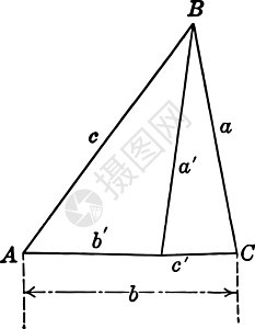 三角形 Abc 和 Abc 复古插图背景图片