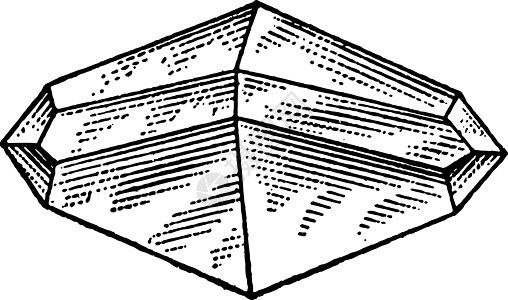 八面体复古插画雕刻黑色面孔等距艺术金字塔白色绘画菱形多面体背景图片